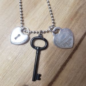 Tiffany & Co. 30in Beaded Chain w/ 3 Charms